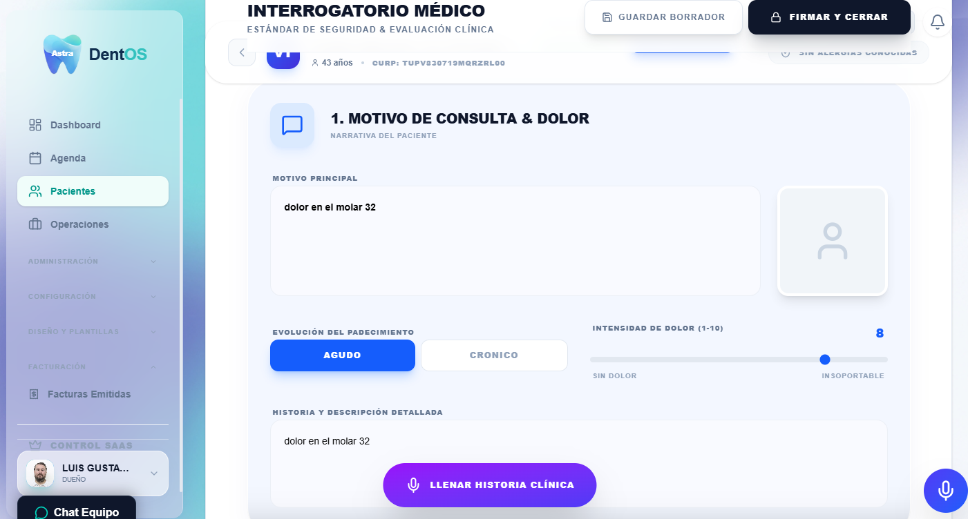 Dictado Clínico Inteligente